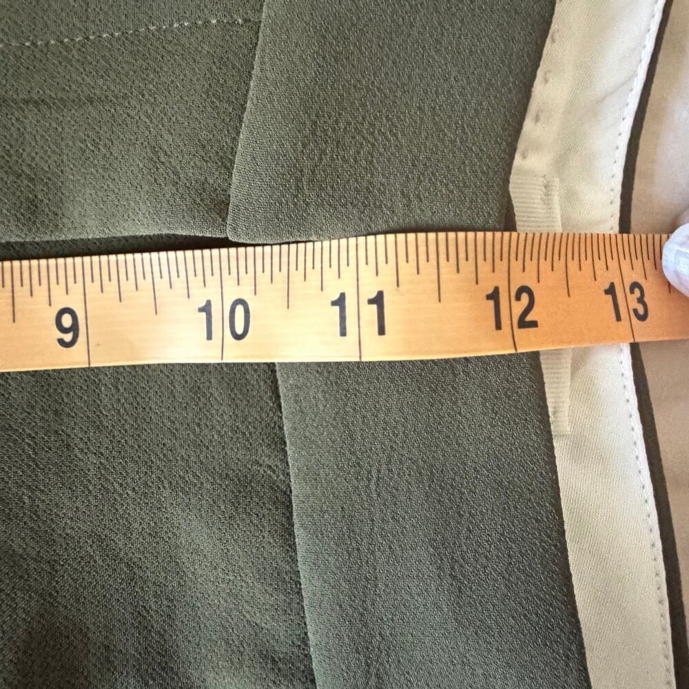 *NWT Aritzia The Effortless Pants Crepette Olive Green Size 6 Short Wide Leg - Picture 9 of 10